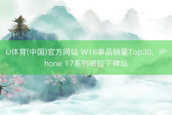 U体育(中国)官方网站 W18单品销量Top30,iPhone 17系列被拉下神坛