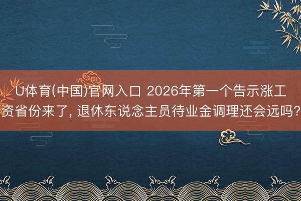 U体育(中国)官网入口 2026年第一个告示涨工资省份来了， 退休东说念主员待业金调理还会远吗?