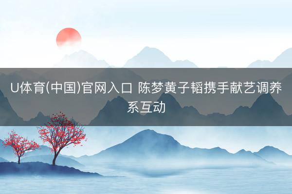 U体育(中国)官网入口 陈梦黄子韬携手献艺调养系互动