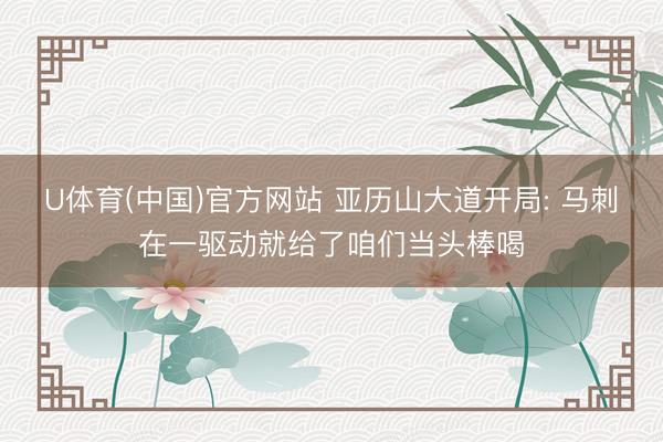U体育(中国)官方网站 亚历山大道开局: 马刺在一驱动就给了咱们当头棒喝