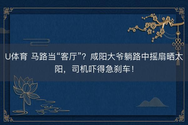 U体育 马路当“客厅”？咸阳大爷躺路中摇扇晒太阳，司机吓得急刹车！