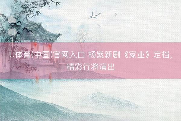 U体育(中国)官网入口 杨紫新剧《家业》定档，精彩行将演出